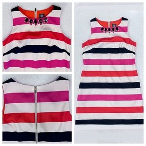 Vince Camuto dress ~ striped sleeveless
